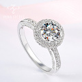Factory Outlet Micro Insert White Rings Jewelry Women Adjustable Natural Diamond Jewelry